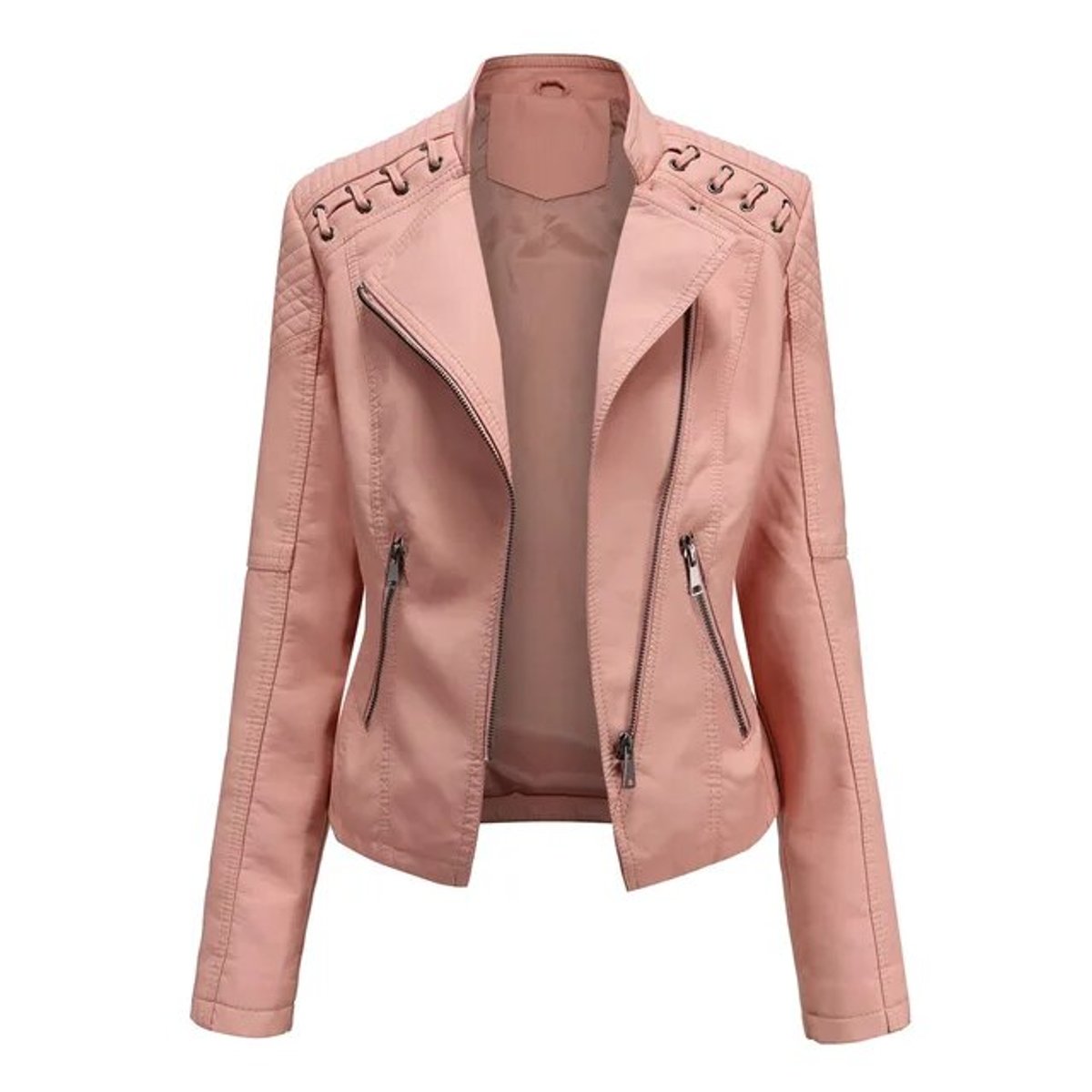 Valentina | Chaqueta de estilo motero con cremallera