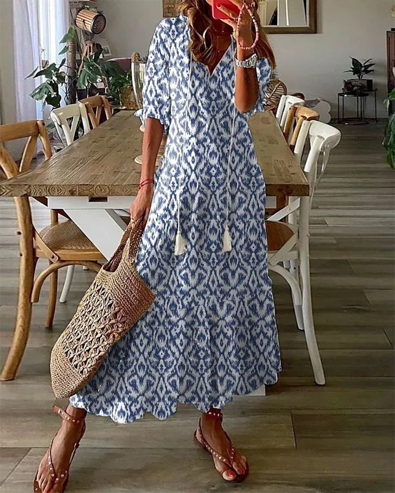 Vestido Boho Elegante Fluido Para Mujer
