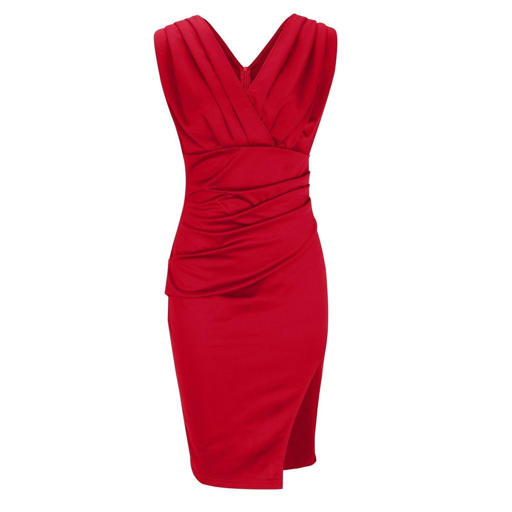Vestido De Verano Elegante Con Escote En V