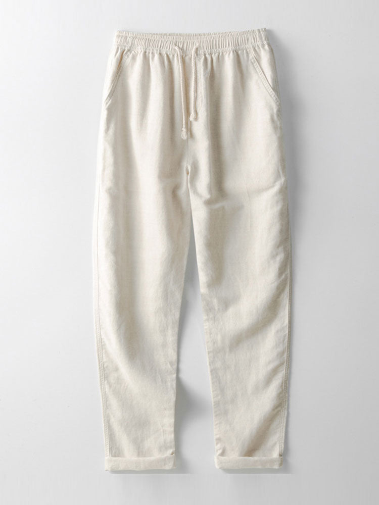 Conjunto Camisa Cubana Jaquard Pata de Gallo y Pantalón de Lino