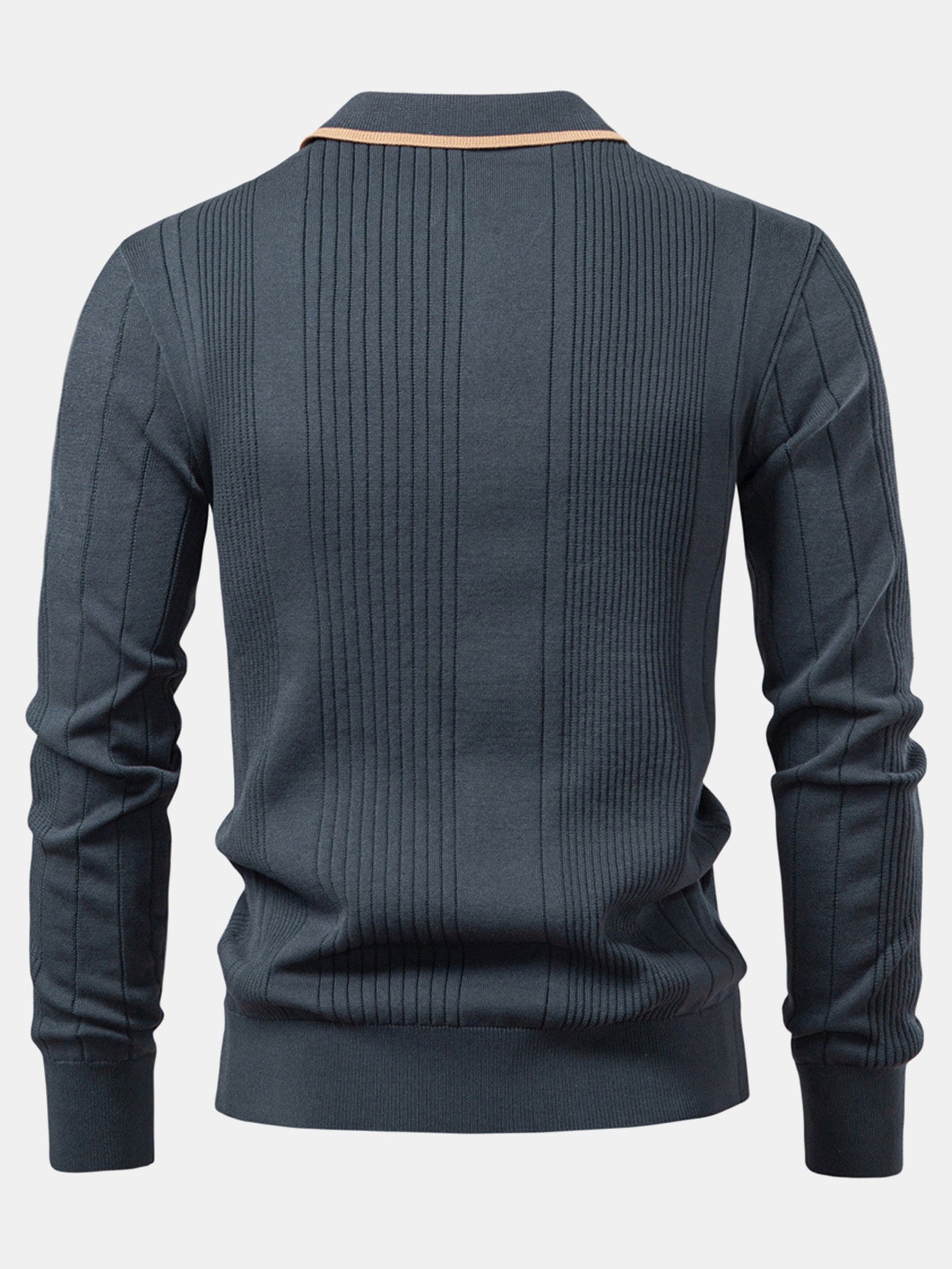 Conjunto Polo Jacquard de Punto y Pantalón Slim Entallado