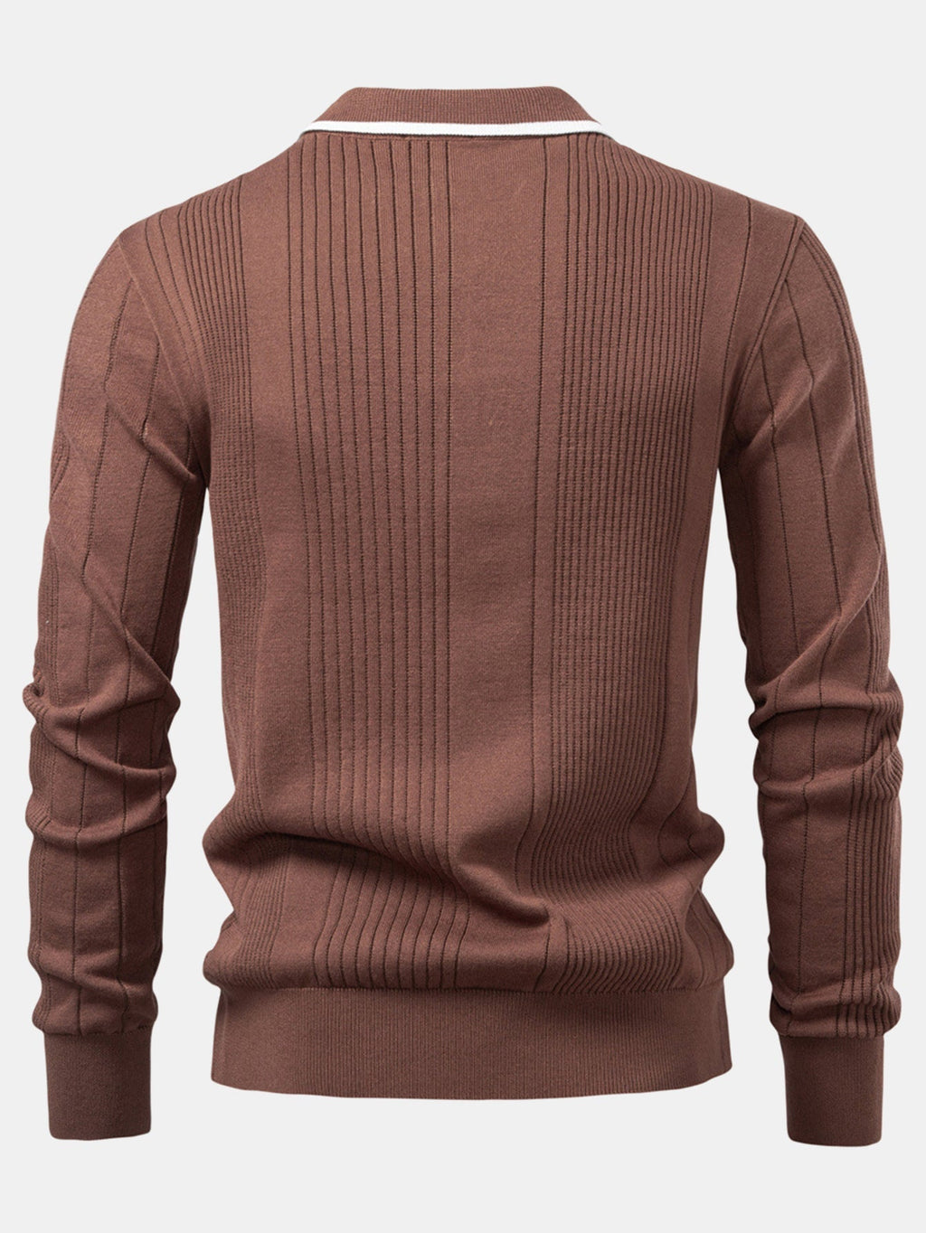 Conjunto Polo Jacquard de Punto y Pantalón Slim Entallado