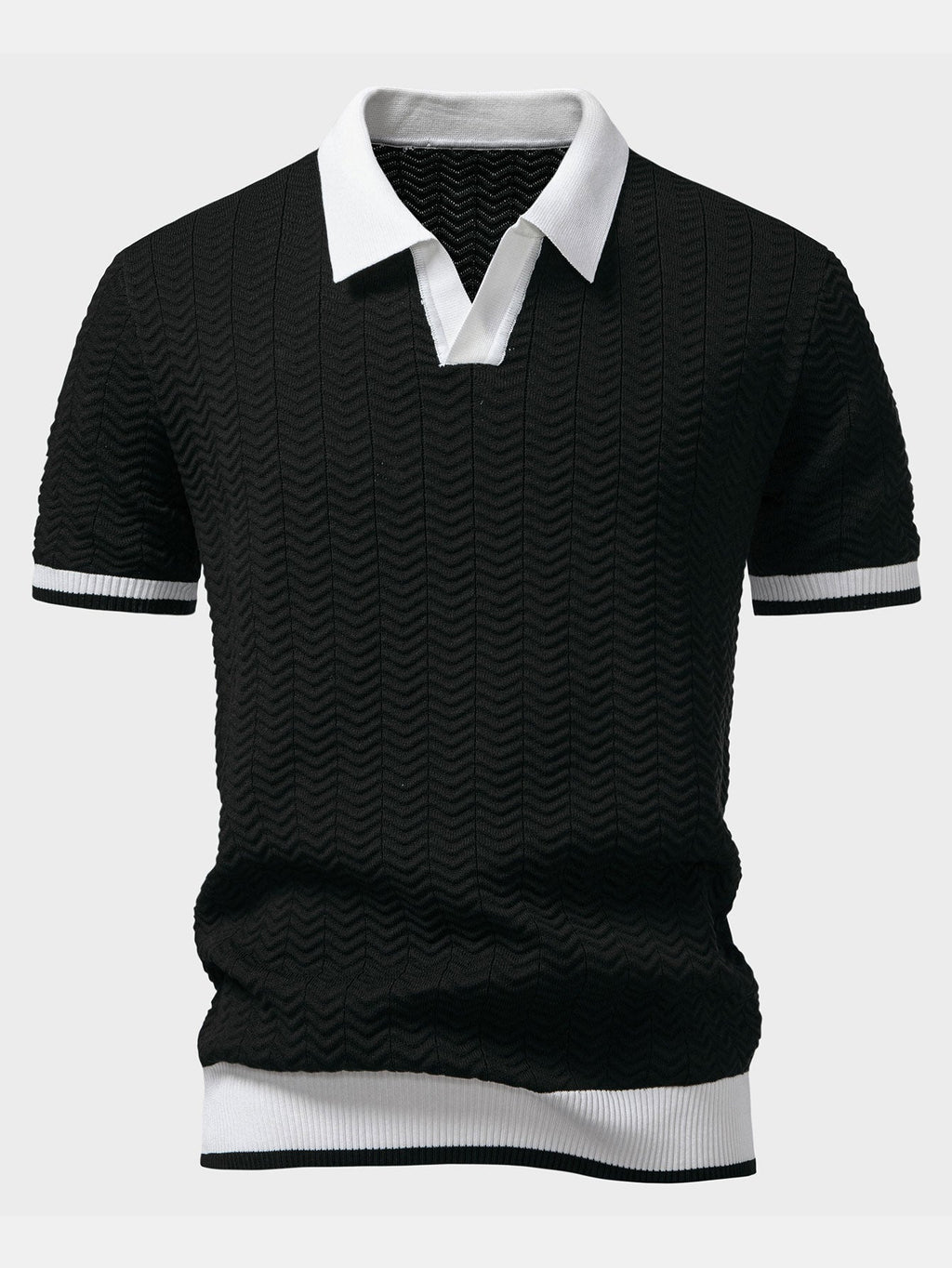 Conjunto De Punto Polo De Pico Y Pantalón Recto