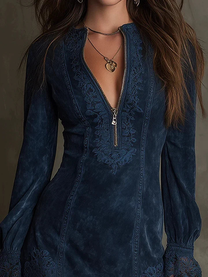 Debbie | Vestido corto de ante
