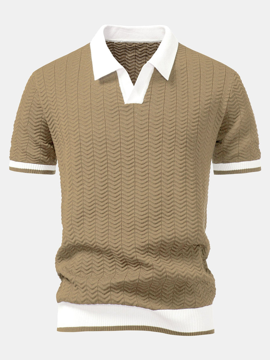 Conjunto De Punto Polo De Pico Y Pantalón Recto