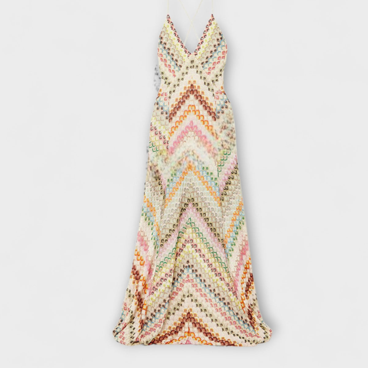 Remi - Vestido Maxi Estampado de Espiga Multicolor