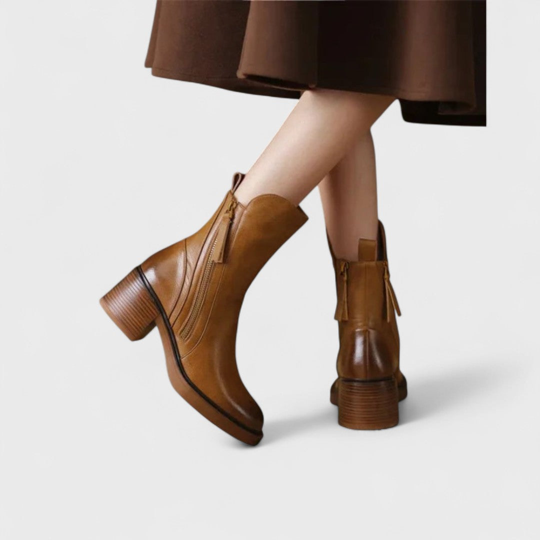 Garciela - Elegantes Botines de Cuero