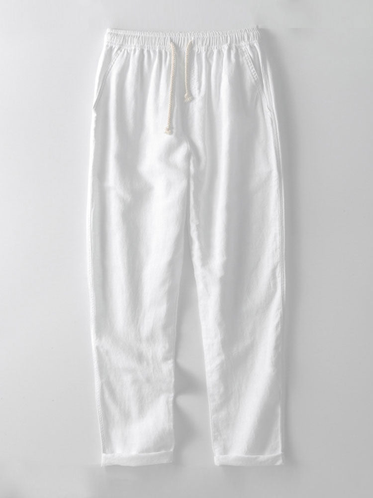 Conjunto Camisa Cubana Jacquard y Pantalón Recto Lino