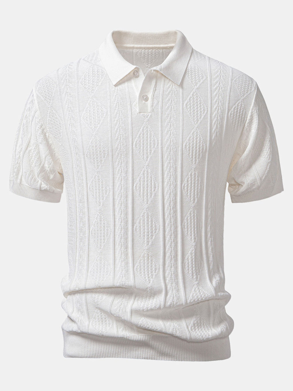 Conjunto Polo Punto Jacquard y Pantalón Slim Tapered