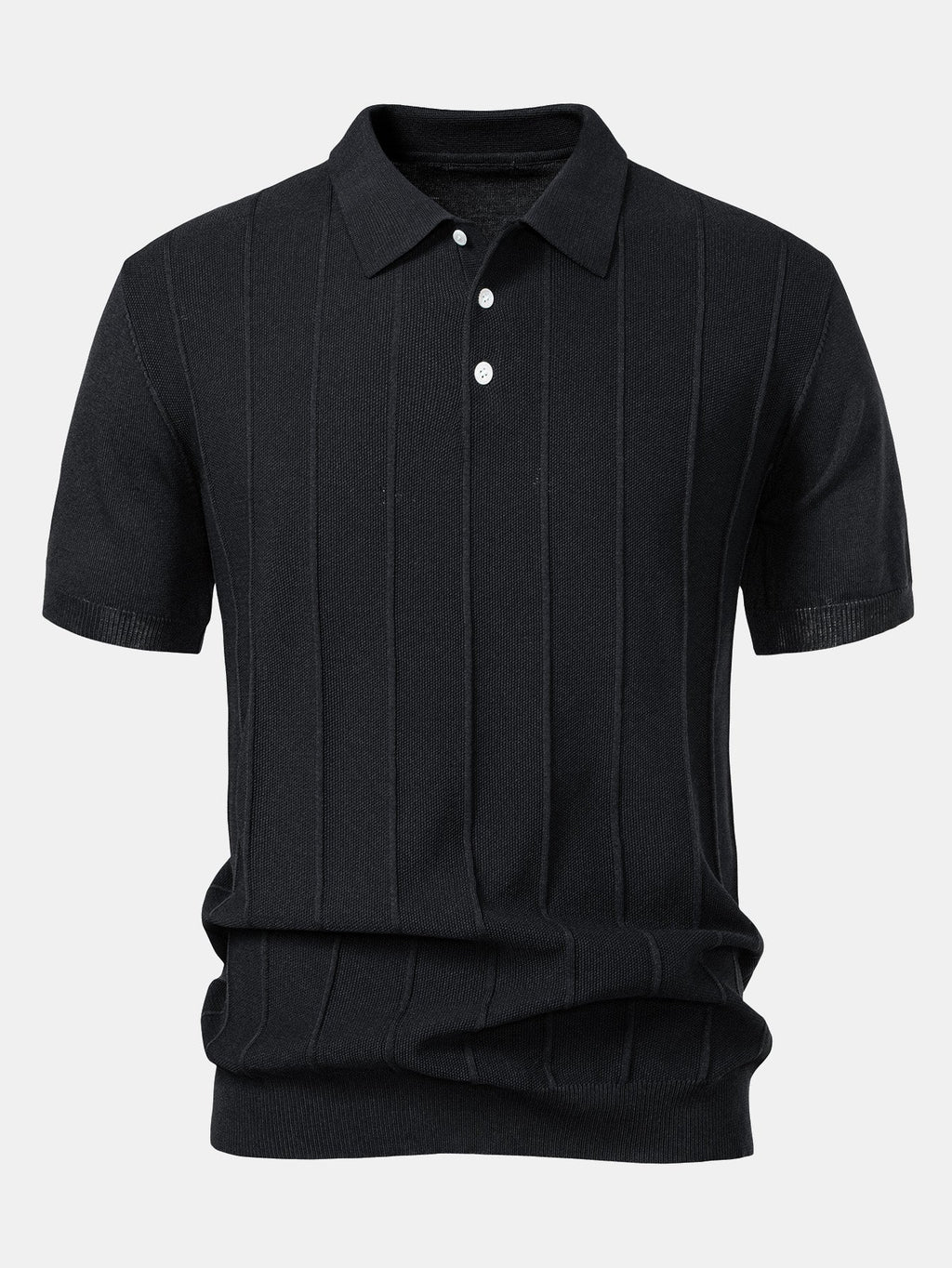Conjunto Polo Punto Jacquard a Rayas y Pantalón Slim