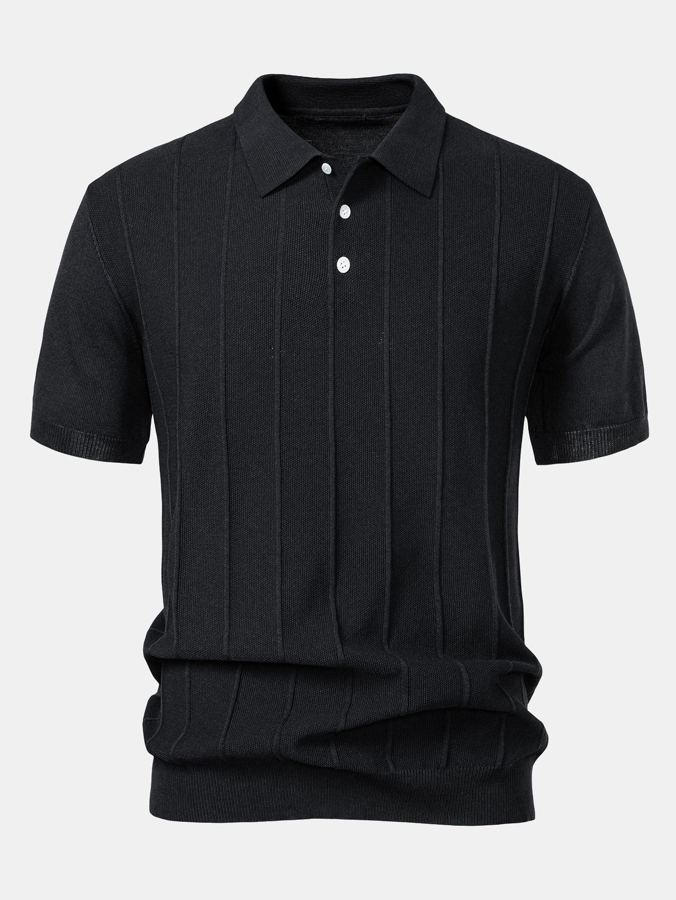 Conjunto Polo Punto Jacquard a Rayas y Pantalón Slim
