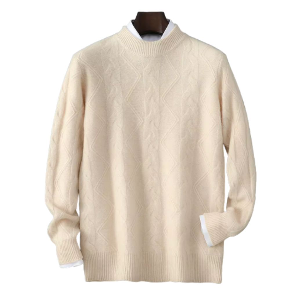 Jersey De Hombre 100% Cachemira Corte Clásico