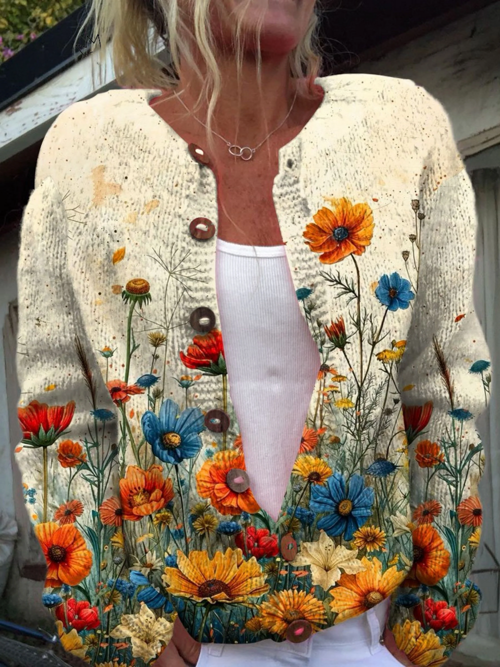 Tansy™ | Cárdigan de Estilo Vintage con Estampado Floral