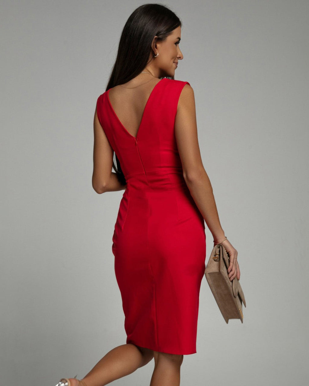 Vestido De Verano Elegante Con Escote En V