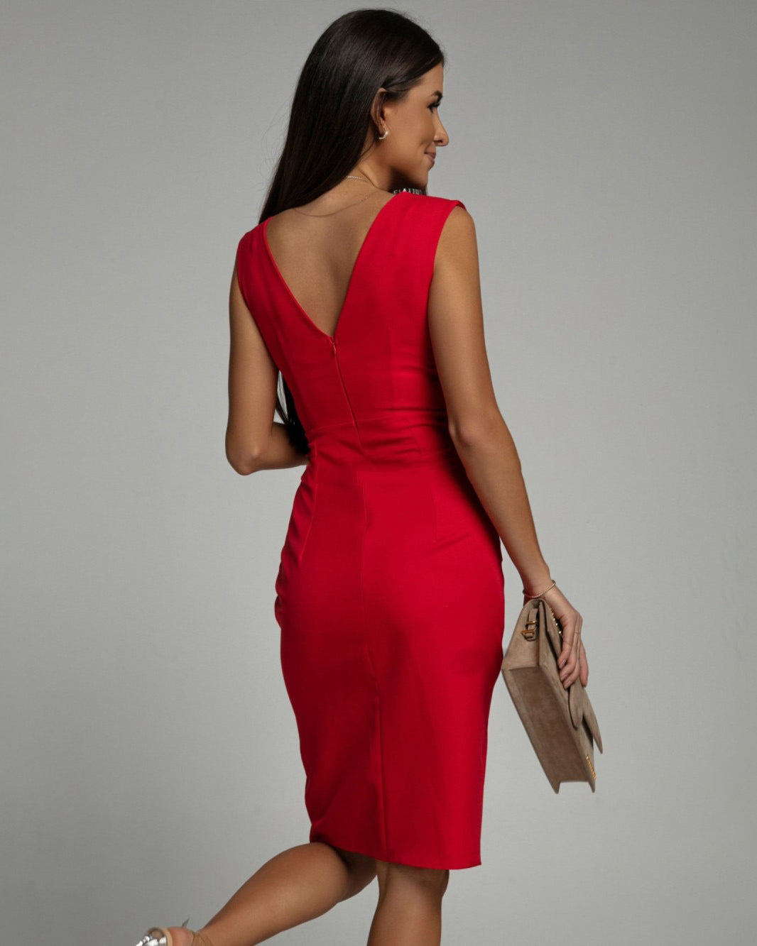 Vestido De Verano Elegante Con Escote En V