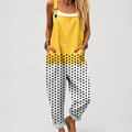 Tierra | Mono Floral Mostaza Natural de Tirantes
