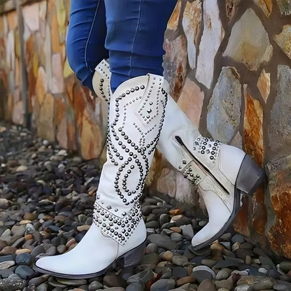 Rufa | Botas camperas con tachuelas hasta la rodilla