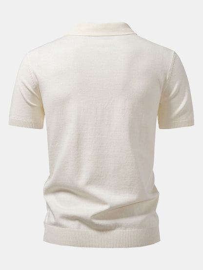 Conjunto Polo Jacquard con Cremallera y Pantalón Slim
