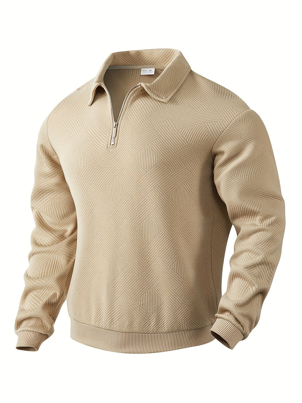 Didier – Jersey vintage con cremallera y diseño geométrico