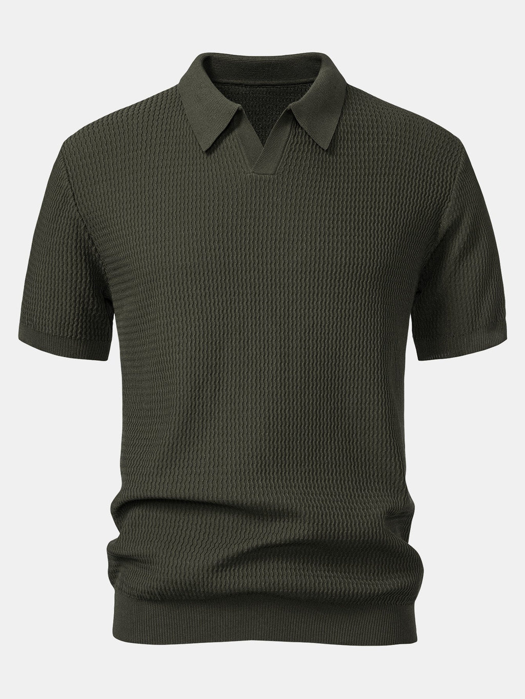 Conjunto Polo Tejido Jacquard y Pantalón Slim Tapered