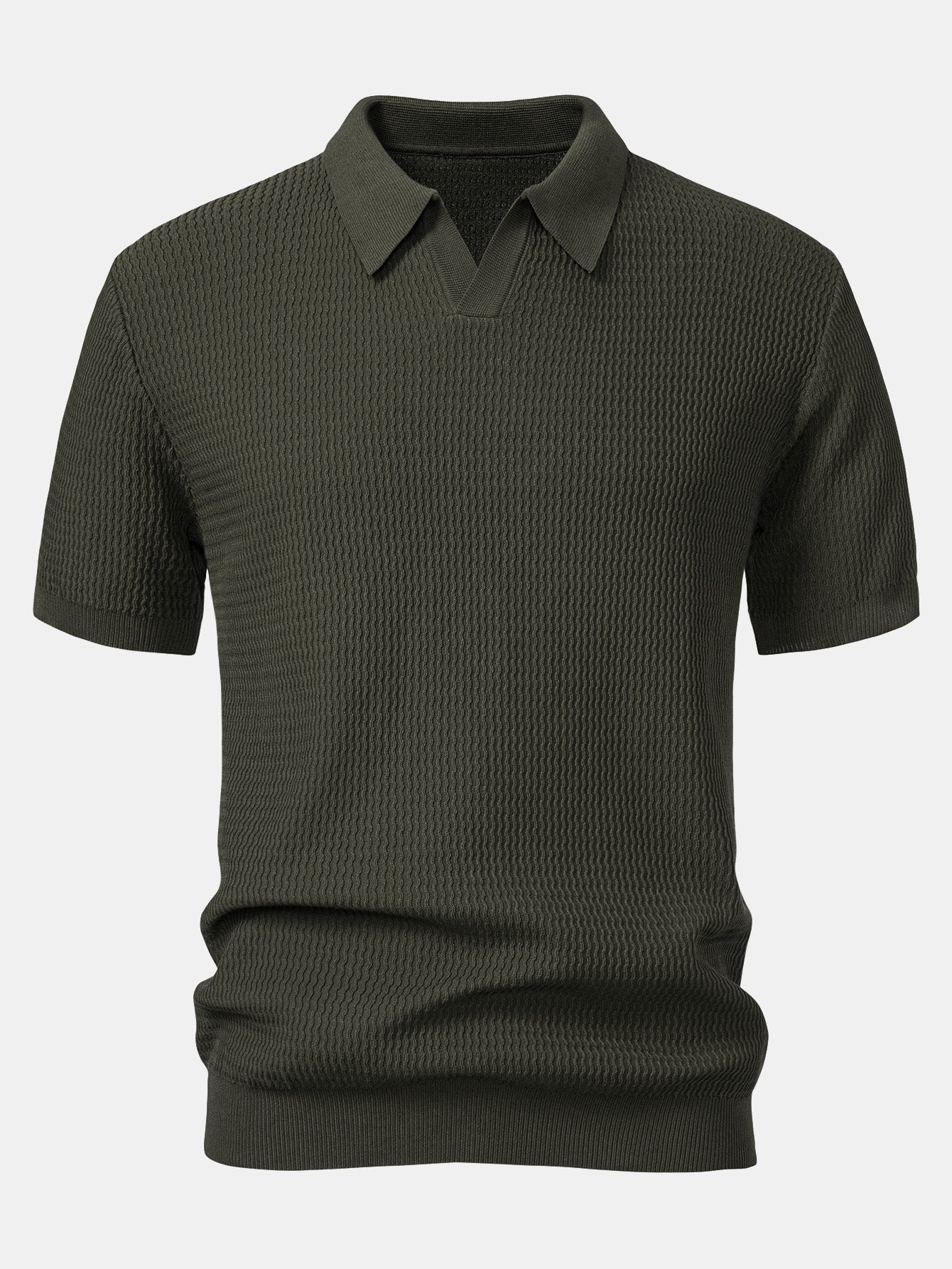 Conjunto Polo Tejido Jacquard y Pantalón Slim Tapered