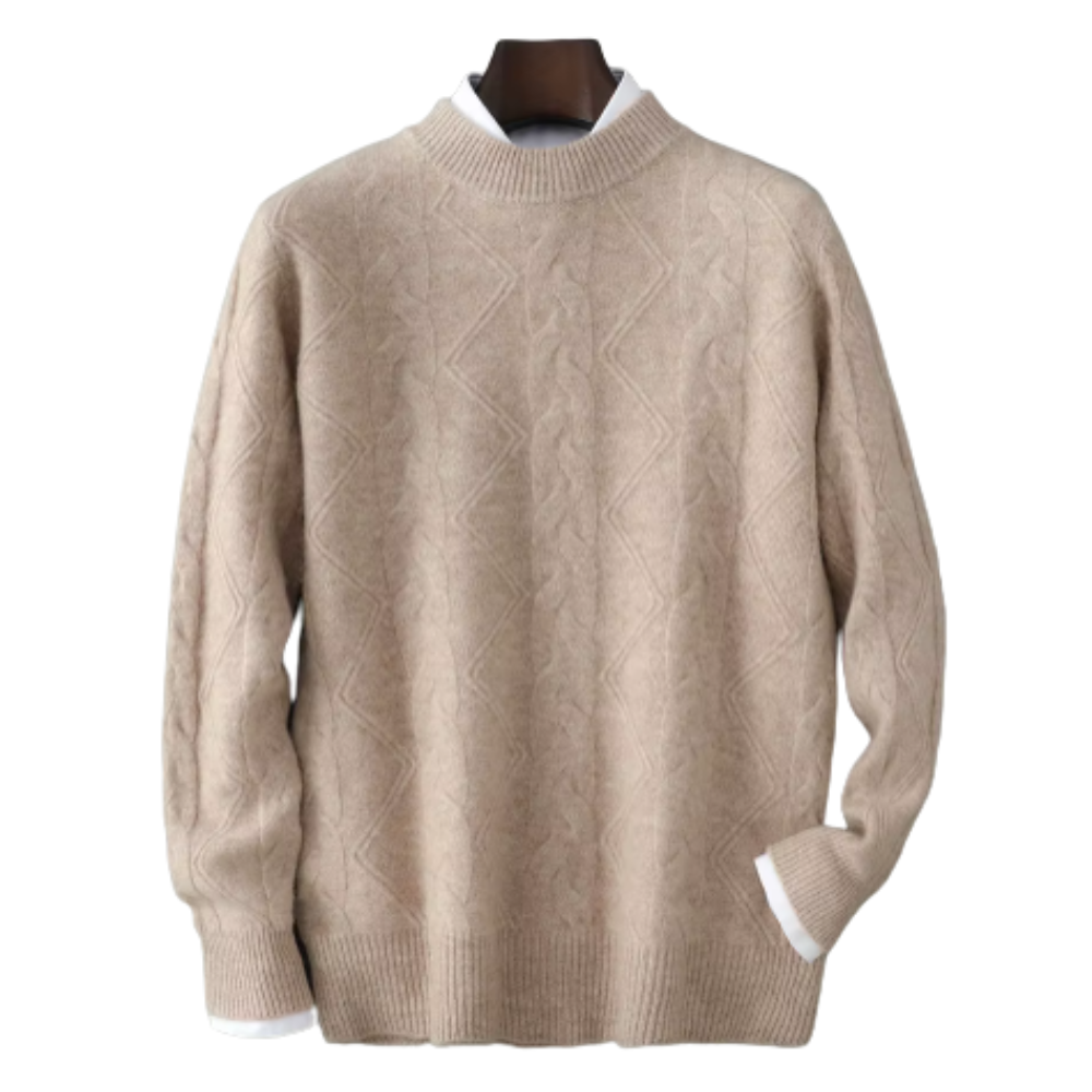 Jersey De Hombre 100% Cachemira Corte Clásico