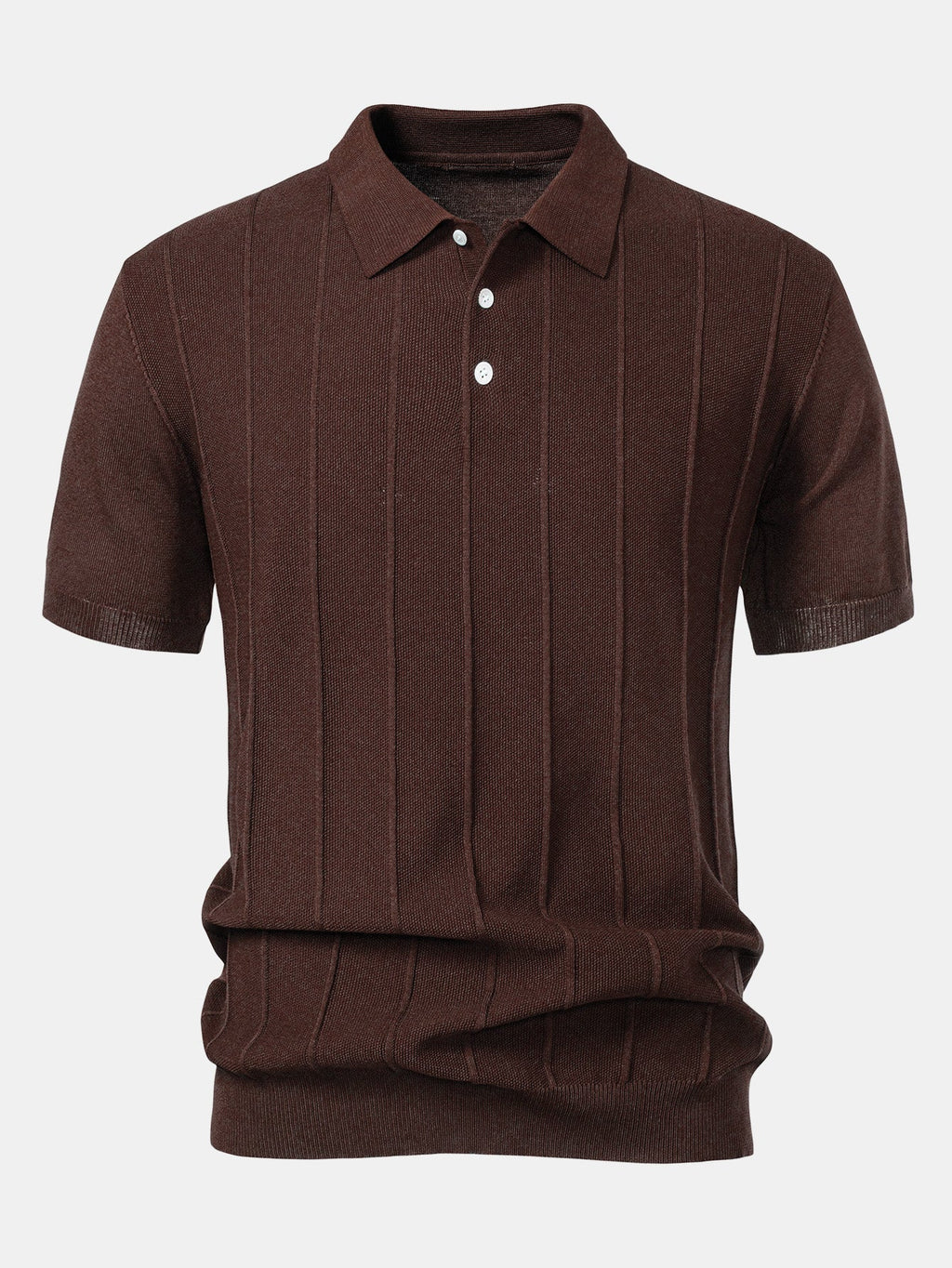 Conjunto Polo Punto Jacquard a Rayas y Pantalón Recto