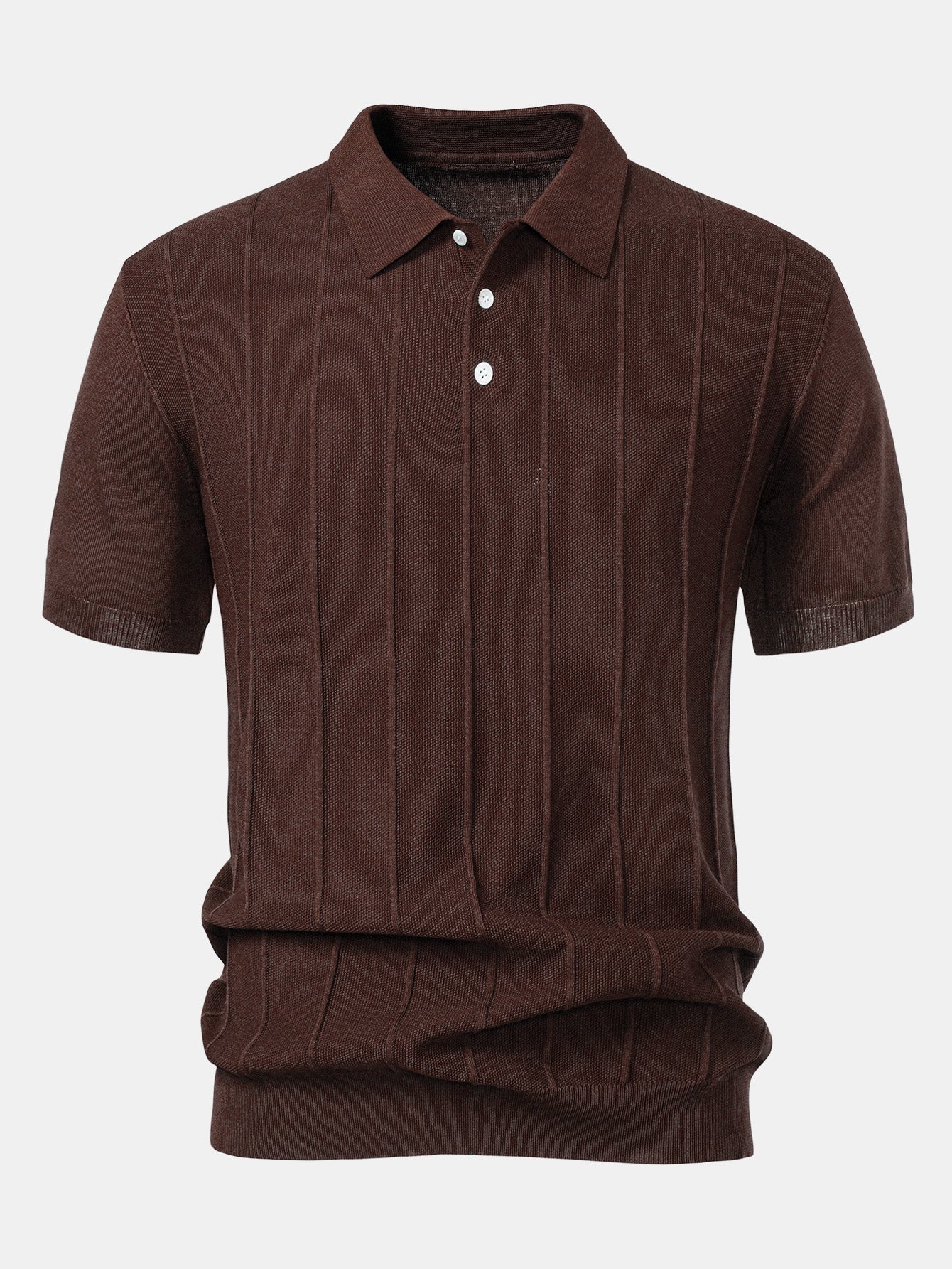 Conjunto Polo Punto Jacquard a Rayas y Pantalón Recto