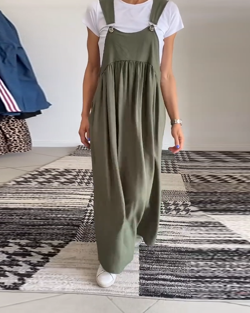 Vestido Casual con Tirantes Lisos Ajustables