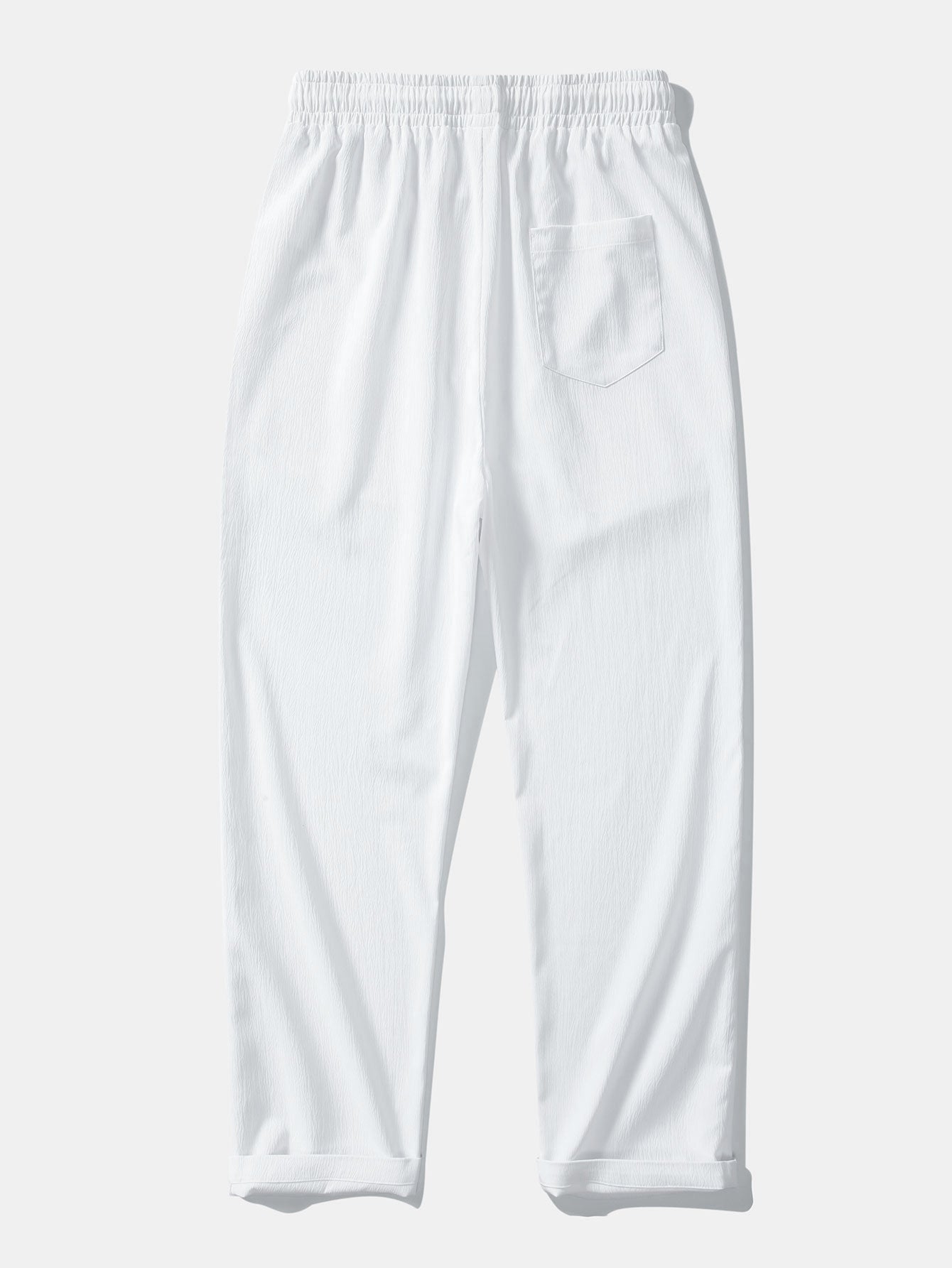 Conjunto Camisa Cubana Jacquard y Pantalón Recto Arrugado