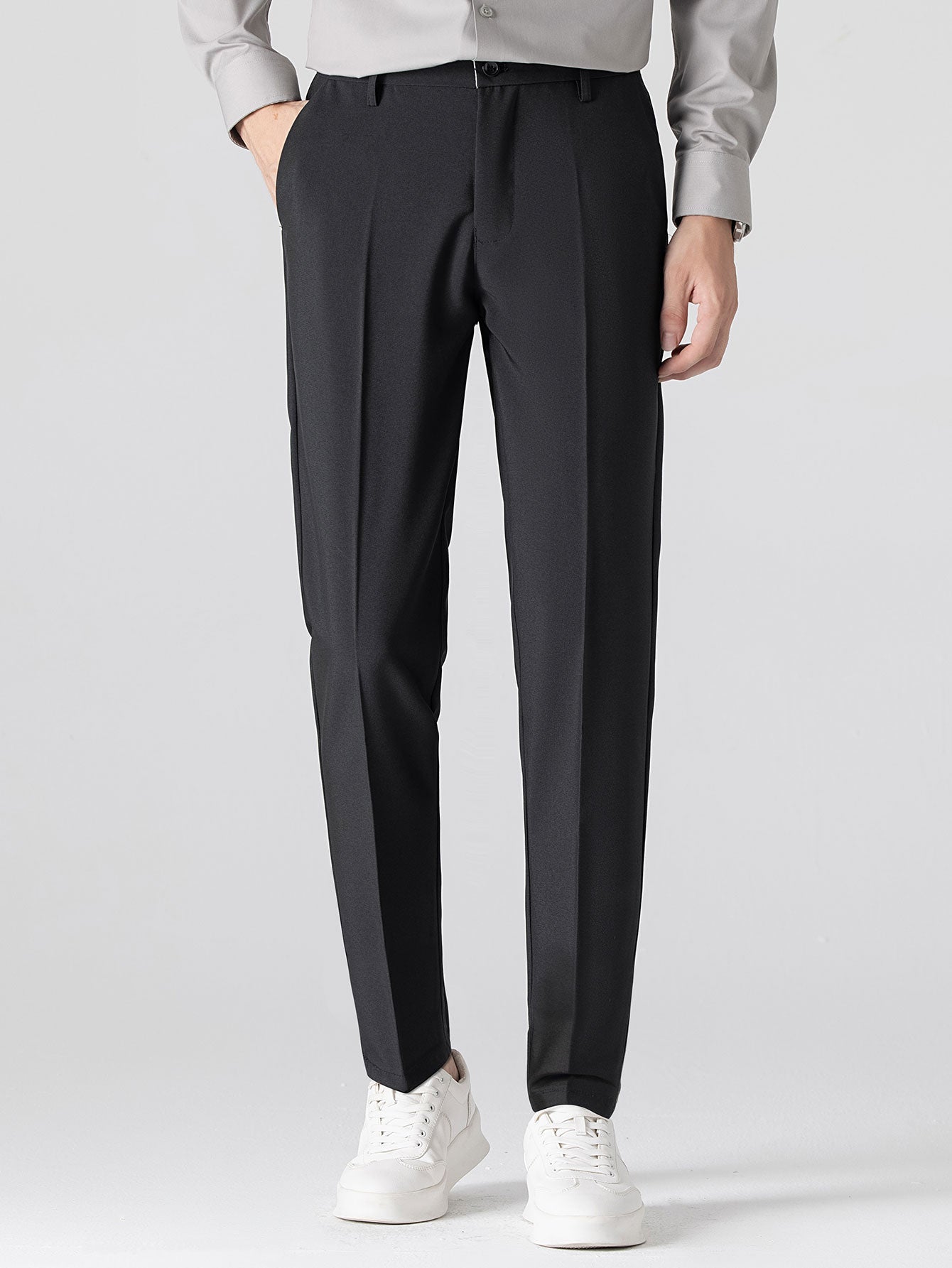 Conjunto Polo Jacquard Geométrico y Pantalón Slim Fit