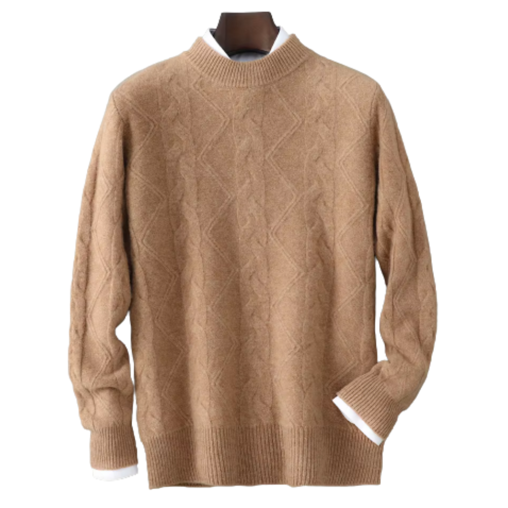 Jersey De Hombre 100% Cachemira Corte Clásico