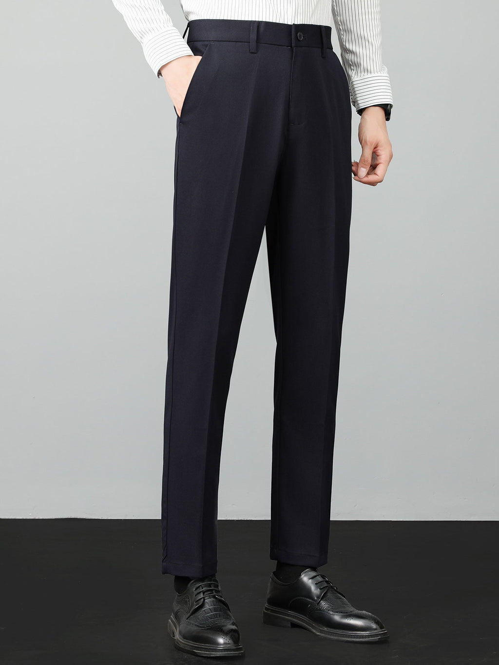 Conjunto Polo De Punto Con Cremallera Y Pantalón Slim