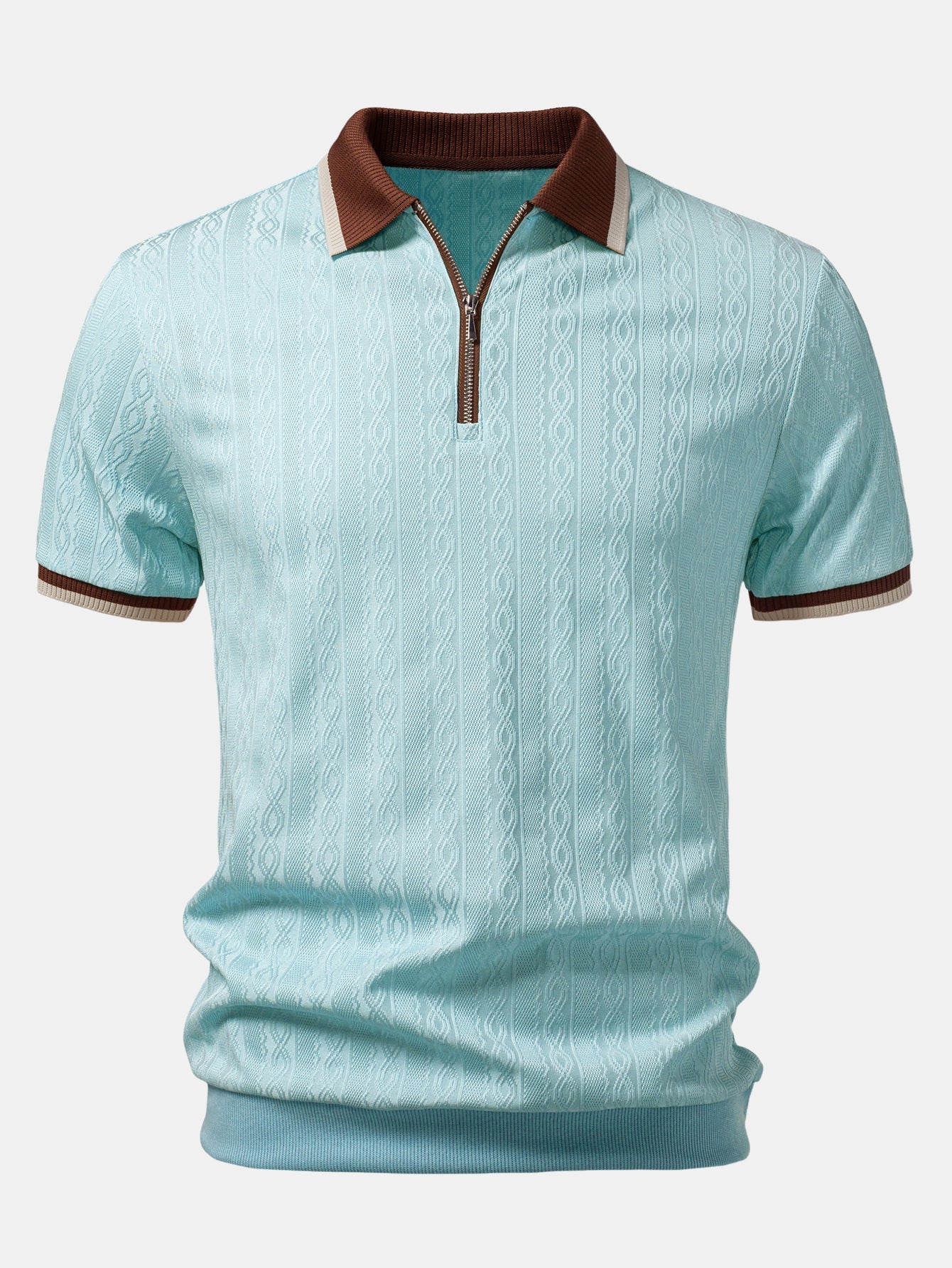 Conjunto Polo De Punto Con Cremallera Y Pantalón Slim