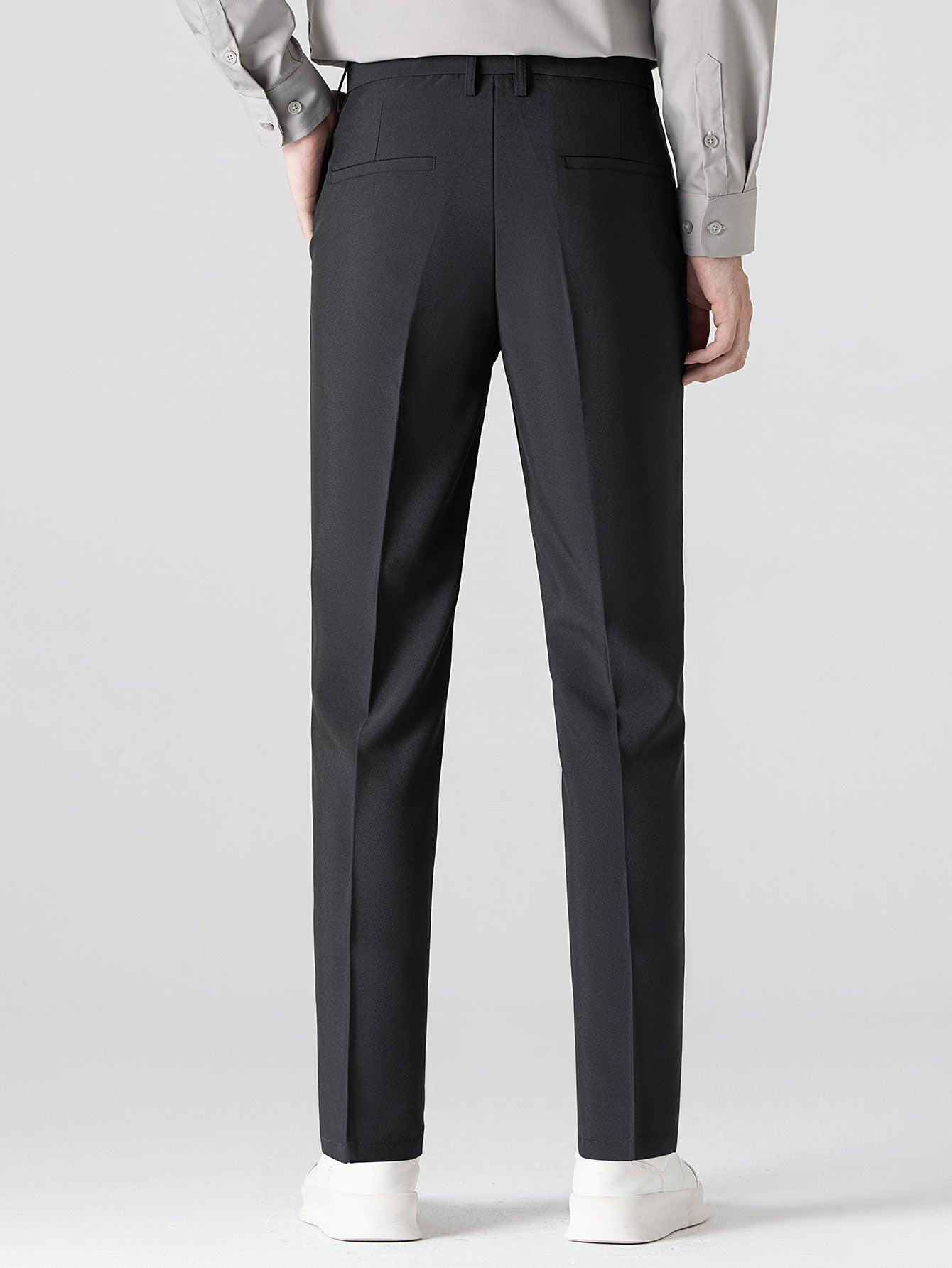 Conjunto Polo Punto Jacquard a Rayas y Pantalón Slim