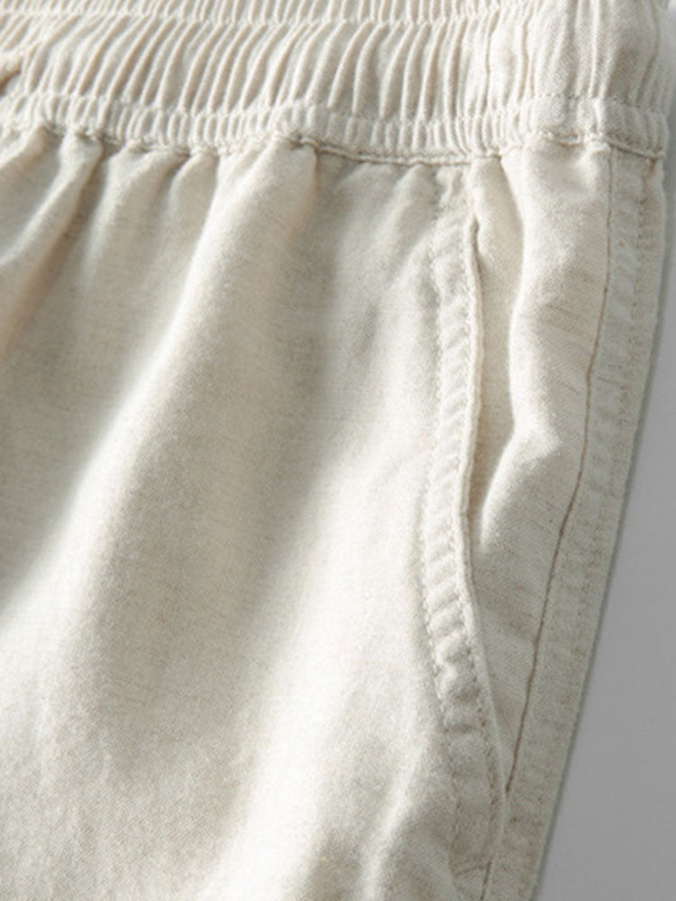 Conjunto Camisa Cubana Jaquard Pata de Gallo y Pantalón de Lino
