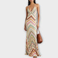 Remi - Vestido Maxi Estampado de Espiga Multicolor