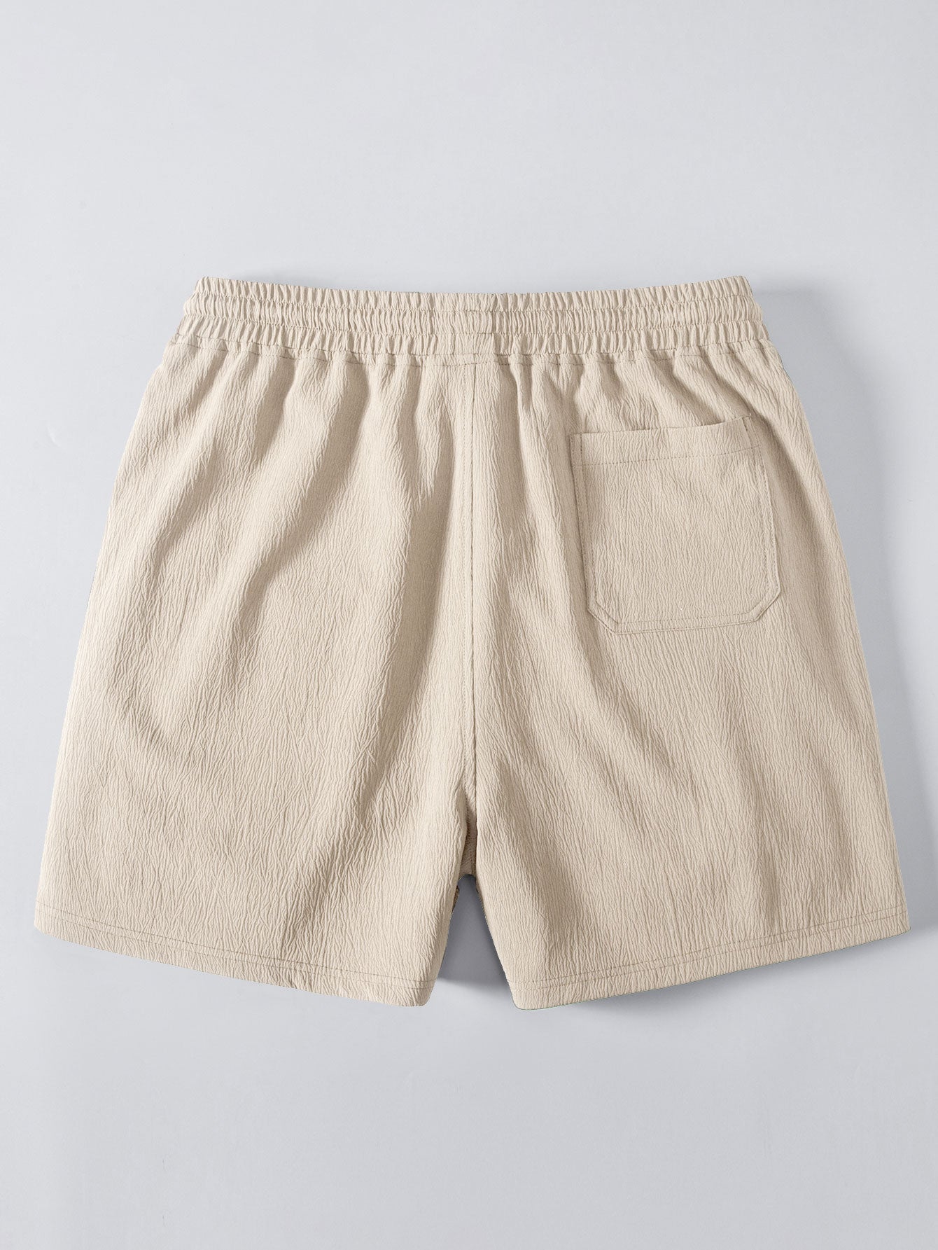 Conjunto Polo Crochet Rayas y Shorts Texturizados