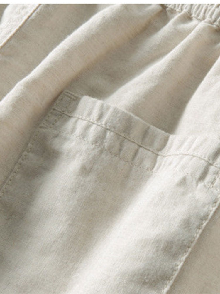 Conjunto Camisa Cubana Jacquard y Pantalón Recto Lino