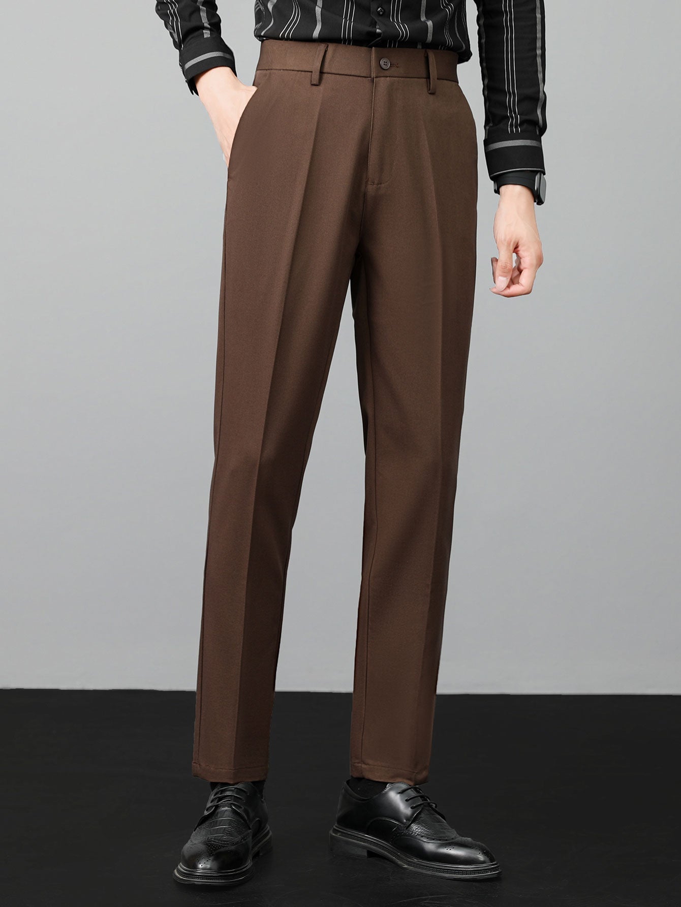 Conjunto Polo De Punto Con Cremallera Y Pantalón Slim