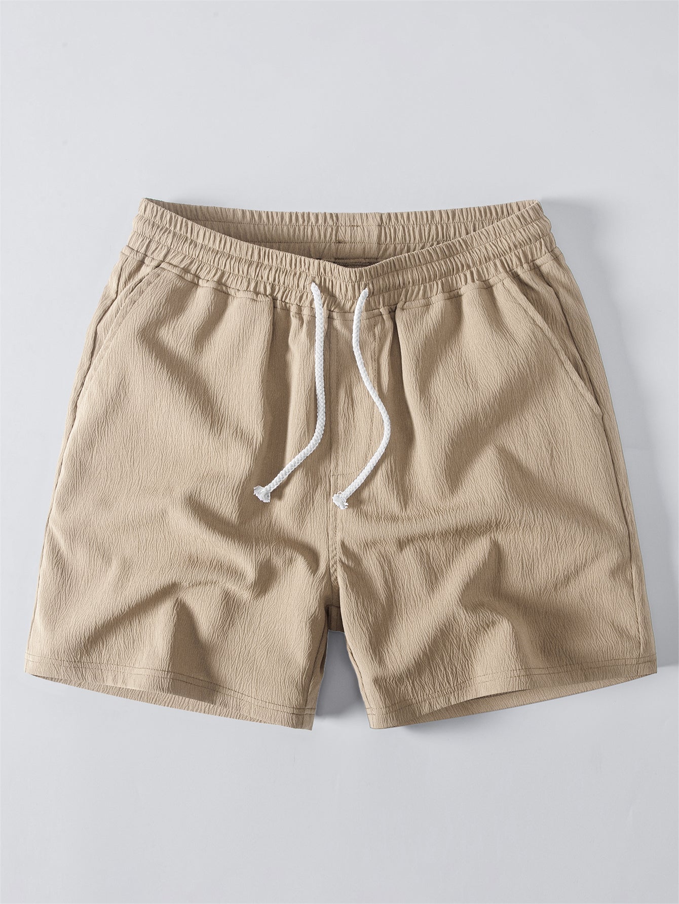 Conjunto Polo Crochet Rayas y Shorts Texturizados