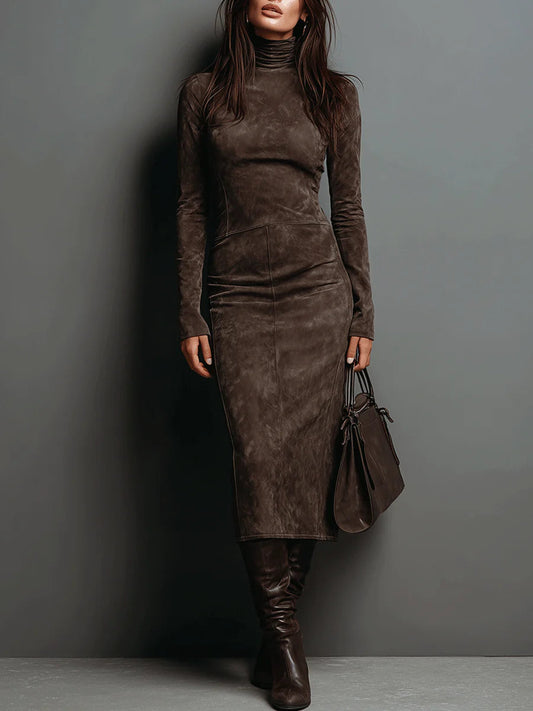 Ava | Vestido midi de ante