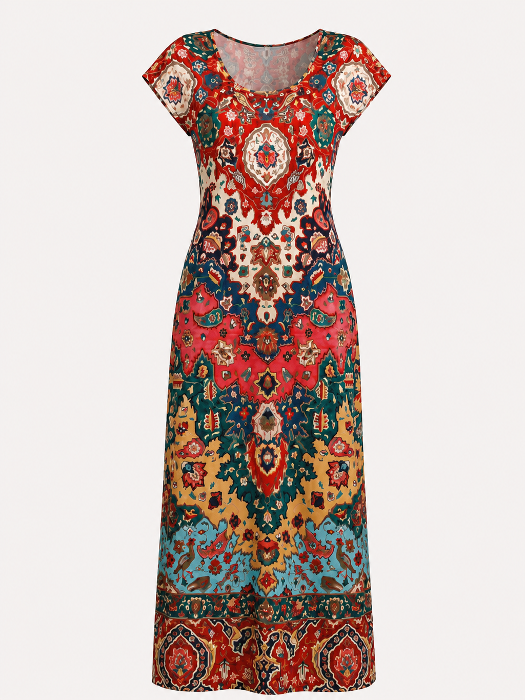Vestido Largo Veraniego Estampado con Aberturas