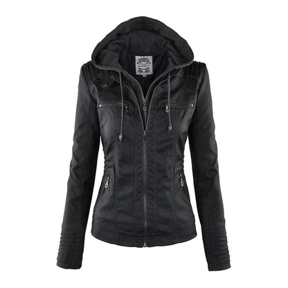 Calixta | Chaqueta motera con capucha
