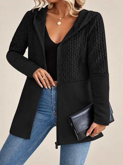 Sofía | Chaqueta de punto de ochos con capucha