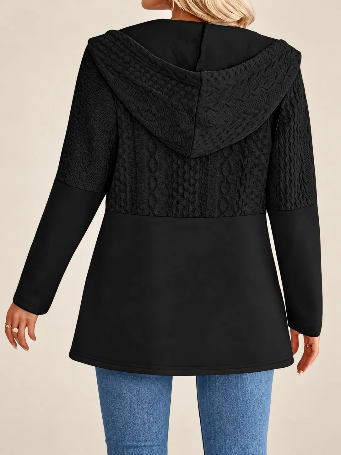 Sofía | Chaqueta de punto de ochos con capucha