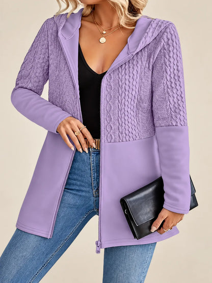 Sofía | Chaqueta de punto de ochos con capucha