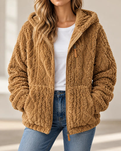Rocío | Chaqueta de forro polar texturizado con cremallera