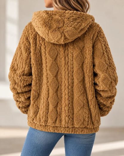 Rocío | Chaqueta de forro polar texturizado con cremallera