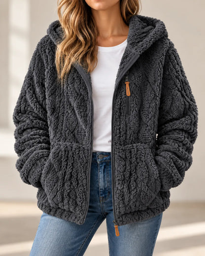 Rocío | Chaqueta de forro polar texturizado con cremallera